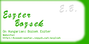 eszter bozsek business card